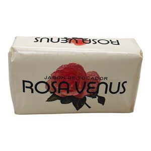 Vintage Rosa Venus BAR SOAP SPANISH MEXICO MADE 150 Grams White Vanity Prop